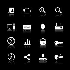 White Icons Set N34