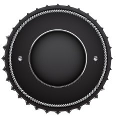 Vector blank black label
