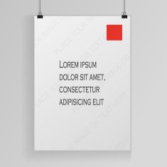 White poster mock up template vector N2