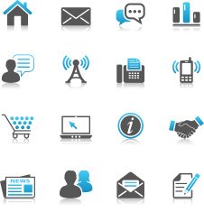 communication and web icons N3