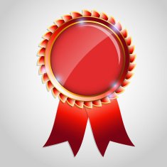 Vector red sign label template N4
