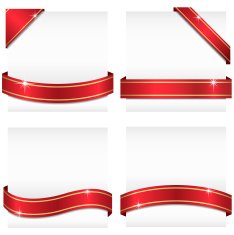 Glossy Ribbon Banners