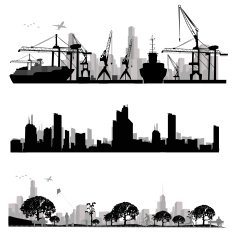 City skyline shiluettes Vector illustration