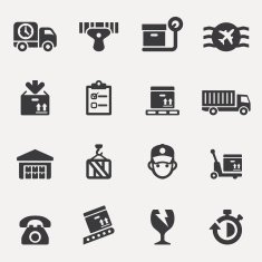 Logistics Silhouette icons