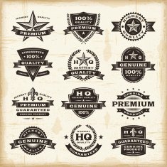 Vintage premium quality labels set N20
