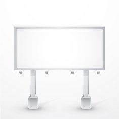 Vector white billboard