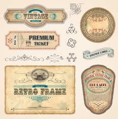 set of vintage labels N17