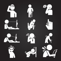Sick ill Fever Pictogram Icon Set 1