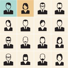 Office people icons set