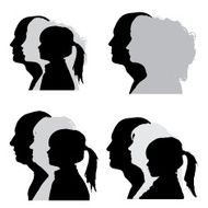 Vector silhouettes people N10