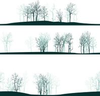 Seamless pattern with winter trees N6
