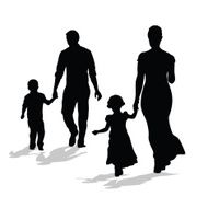 Walking Silhouette Family N2