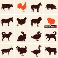Domestic animals icons