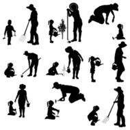 Vector silhouette of the woman N29