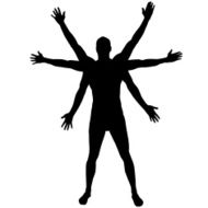Vector silhouette of a man N266