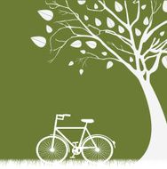 tree and bicycle