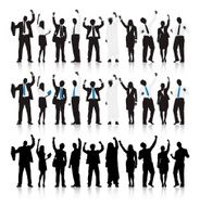 Vector of Multi-ethnic Business people Celebration