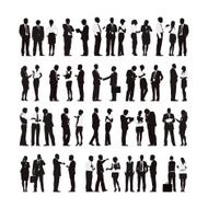 Vector of Business People Working in a Row