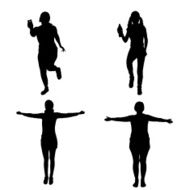 Vector silhouette of a people N120