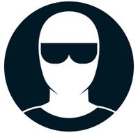 Vector man in sunglasses illustration isolated on white