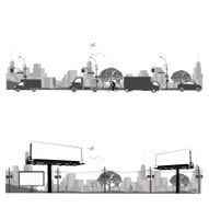 Outdoor Billboard and city traffic N2