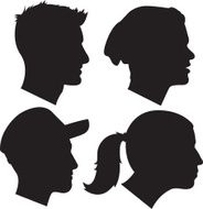 Young Adult Profile Silhouettes 2