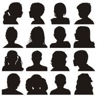 Kids Face Silhouettes N2