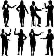 Business executives in different poses N5