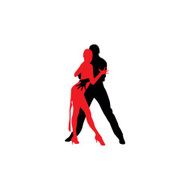 Latin dancers silhouettes