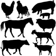 Farm Animal Silhouettes N4