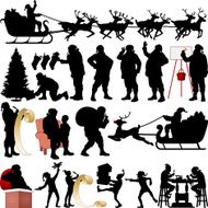 Santa Silhouettes