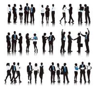 Vector of Business People in a Row Working N2
