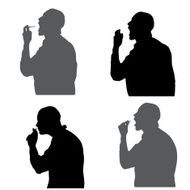 Vector silhouettes people N12
