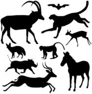 African Animal Silhouettes N4