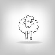 black silhouette of sheep