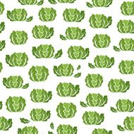 Seamless pattern with Lettuce