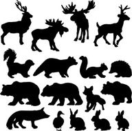 Silhouettes of woodland animals