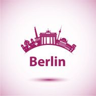 Vector silhouette of Berlin