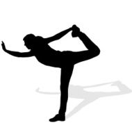 Vector silhouette of a woman N1117
