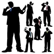Towering Businessman Cell Phone Series