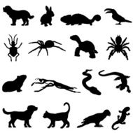 Pet silhouette set