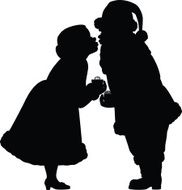 Santa and Mrs Claus Silhouettes N2