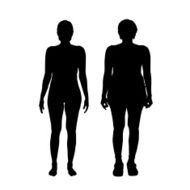 Vector silhouette of a couple N133