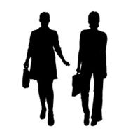 Vector silhouette of a couple N134