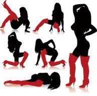 Female Stripper Silhouettes N6