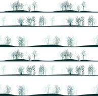 vector seamless pattern with winter trees N2
