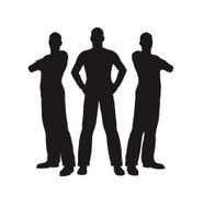 three men silhouette
