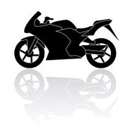 Motorcycle silhouette vector icon