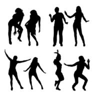 Vector silhouette of a woman N1127