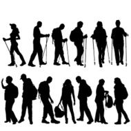 Vector silhouette of a people N123